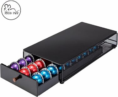 Органайзер-підставка для капсул кави Reisratten для Nespresso Vertuo, на 30 капсул, чорний