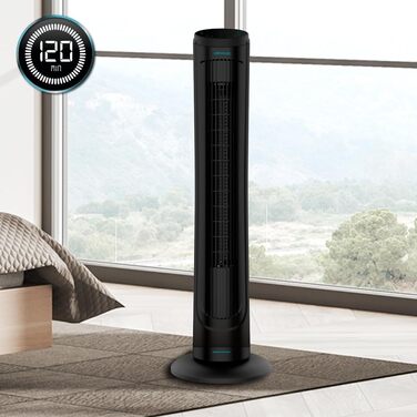 Вентилятор вежний Cecotec EnergySilence 9090 Skyline з пультом та таймером, 45 Вт, 102 см, чорний
