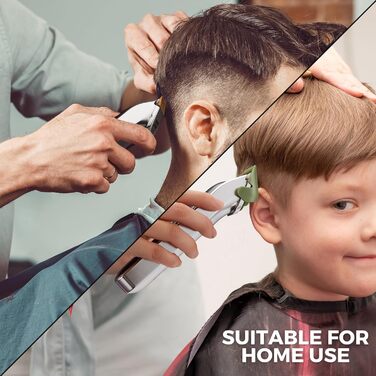 BarberBoss професійна машинка для стрижки бороди та волосся для чоловіків, тример для обличчя, з точним регулюванням, 2 швидкості, USB-зарядка, керамічно-титанові леза, LED-дисплей, QR-2089