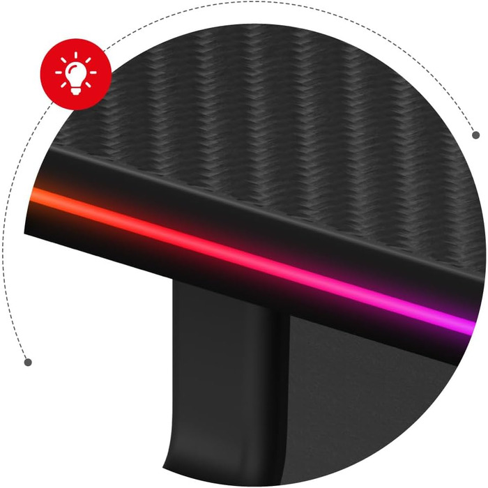 Комп'ютерний стіл Huzaro Hero 8.2 RGB, електричний, LED-підсвітка, регульована висота, 120x60 см, метал, чорний