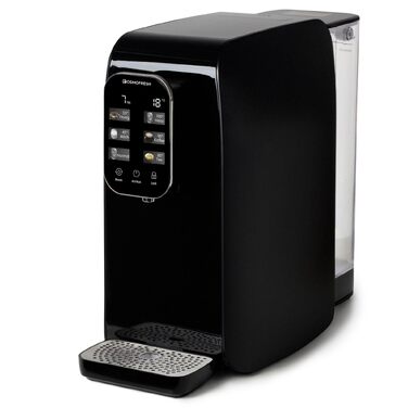 Система зворотного осмосу OsmoFresh Quella Life BLACK EDITION з 6 рівнями температури (15-100°C), мобільна, без підключення до водопроводу, 5-ступенева фільтрація, фільтр для питної води без солей