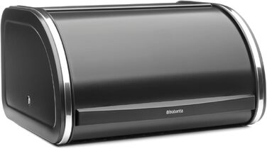 Хлібниця Brabantia Rollbrotkasten для хліба та булочок, сталева, матово-чорна, середній розмір