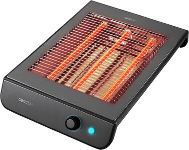 Тостер Cecotec NiceSlice Inox - Плоский тостер з 3 режимами, 1000 Вт, для хліба та випічки, нержавіюча сталь, 6 рівнів підсмажування
