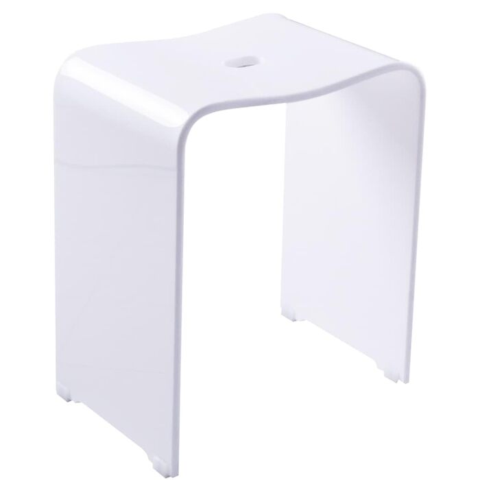 RIDDER Trendy Bad-Hocker, акриловий табурет для ванної кімнати, білий, 39 x 47 x 28 см