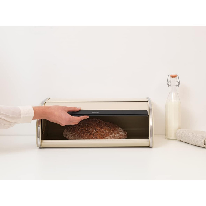 Контейнер для хліба Brabantia Rollbrotkasten з матової сталі, великий, Soft Beige