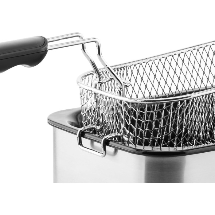 Фритюрниця ETA Fritola, 2000 Вт, 3 л, нержавіюча сталь, терморегулятор 150-190°C, Easy Clean, захист від перегріву