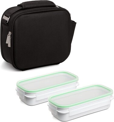 Термосумка Tatay Urban Food Shell 5,6 л з 2 контейнерами 0,75 л, BPA Free, чорна, 28x13,5x23,5 см