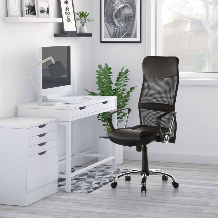 Офісне крісло / крісло керівника STRYKA net / штучна шкіра чорний hjh OFFICE