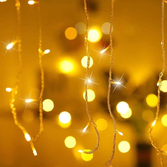 Гірлянда Qedertek на батарейках 20 м, 200 LED, тепле біле світло, з таймером і пультом, водонепроникна, для вулиці та дому, декор ялинки та вечірок