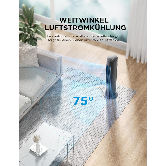 Мобільний випарний охолоджувач повітря Midea Sensicool 7L з сенсорним дисплеєм та резервуаром для води 5л