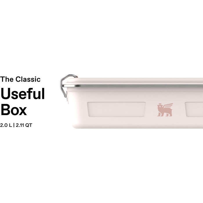 Ланч-бокс зі сталі STANLEY 1913 Classic Useful, герметичний контейнер для їжі 2.0л, BPA-free, підходить для посудомийки (Rose Quartz)