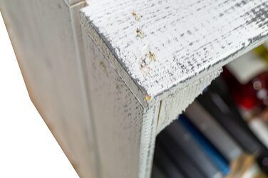 Дерев'яні ящики Shabby білий для взуття, полиці для зберігання взуття для дітей і дорослих, міцний органайзер у стилі винних ящиків, 4 шт, горизонтальні