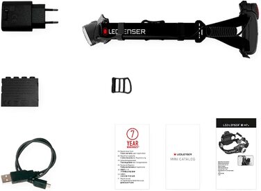 Налобний ліхтар Ledlenser H7R.2, акумуляторний, 300 люмен, фокус, USB, червоне світло