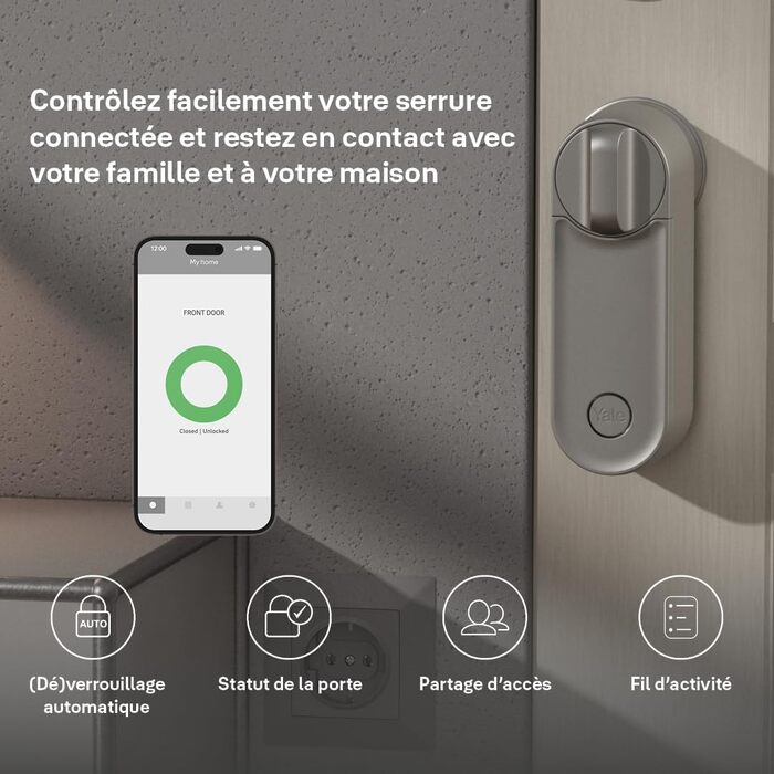 Yale Linus Smart Lock L2 срібний — розумний дверний замок із віддаленим керуванням, безключовий доступ, мобільний додаток, DIY-установка