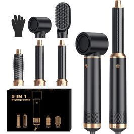 Atopskins Airbrush Haarstyler 5-в-1: Фен-щітка, стайлер для волосся, випрямляч, плойка (бірюзовий)