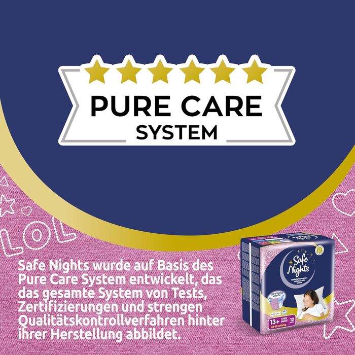 Нічні підгузки-трусики Babylino Safe Nights для хлопчиків 8-13 років (30-48 кг), 84 шт.