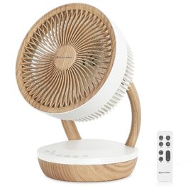 Вентилятор настільний MYCARBON FS05-DC: тихий, 8 швидкостей, 1850 м³/год, ECO-режим, 3D-циркуляція повітря для спальні 30м², таймер 8 год