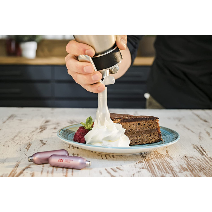 Сифон для вершків iSi Cream Profi Whip 0,5 л з нержавіючої сталі, для збивання вершків, професійний, під капсули iSi, для холодних страв, можна мити в посудомийці