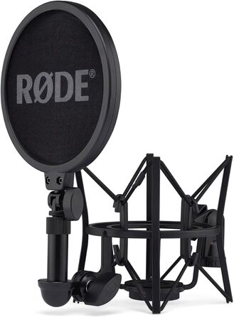 Студійний конденсаторний мікрофон Rode NT1 Signature Black з мікрофонним тримачем keepdrum MS138, чорний
