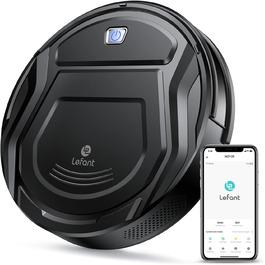 Робот-пилосос LEFANT M210P: потужність 2200 Па, тиха робота 55 дБ, Wi-Fi, Bluetooth, Alexa, керування через додаток, час роботи 120 хвилин, для шерсті тварин та твердих поверхонь
