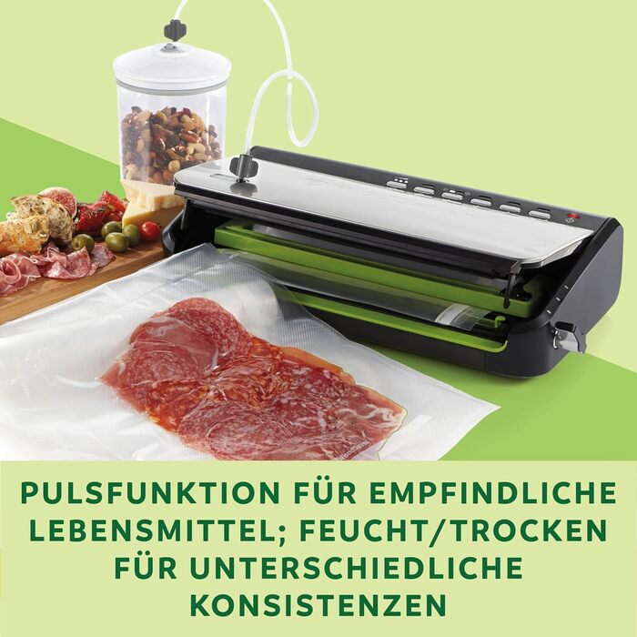 Вакууматор для продуктів Foodsaver FFS005X з вбудованим відсіком для рулонів, режимом для делікатних продуктів та набором пакетів