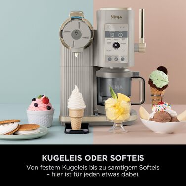 Ninja CREAMi Ice Cream Maker Stone Gold NC701EUSTGD: 13 функцій, 2 контейнери для морозива, сорбету, шейків