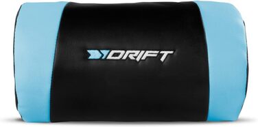 Ігрове крісло DRIFT DR175BUE, екошкіра, 2D-підлокітники, клас 4, обертове, чорний/синій