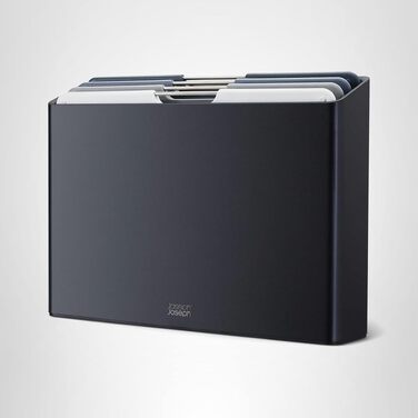 Набір дощок для нарізання Joseph Joseph Folio Graphite (4 шт.) 35.7x26.2 см - Синьо-графітові, з кейсом для зберігання