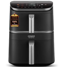 Аерофритюрниця Cosori Dual Air Fryer Pro 10.8L з керамічним покриттям, DualBlaze Tech та 5 швидкостями вентилятора, енергоефективна