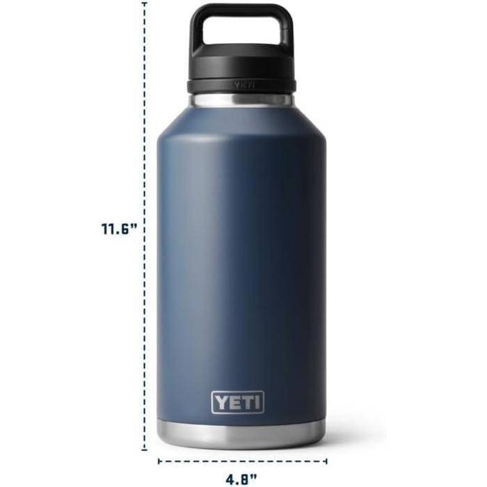 Термос YETI Rambler з кришкою Chug, чорний, 1,9 л