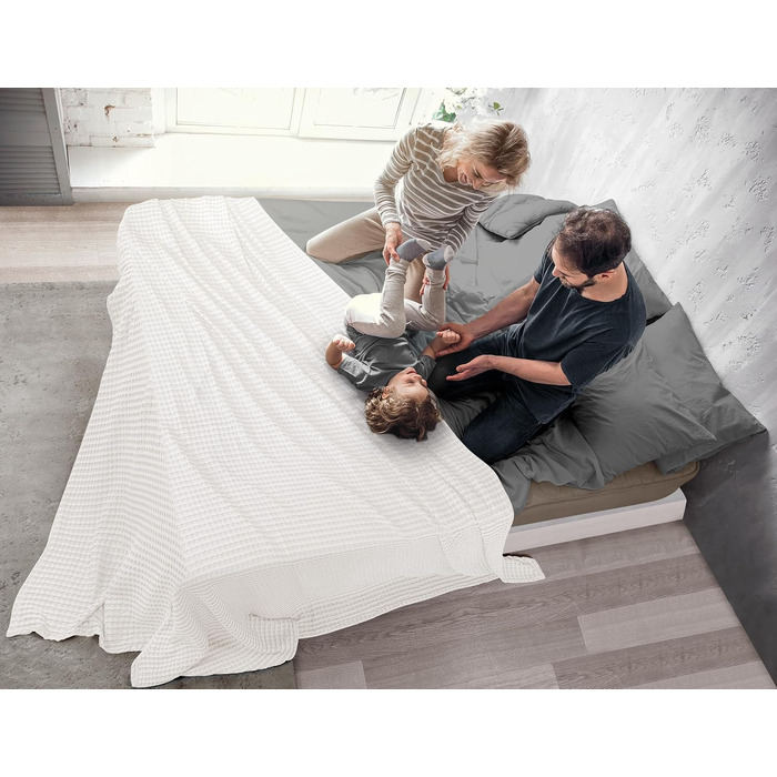 Вафельна ковдра Utopia Bedding з 100% бавовни, літня легка покривало (304x304 см), білий колір