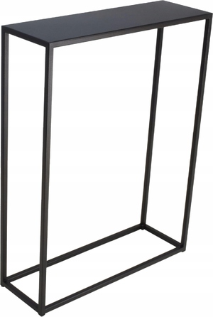 Вузька консоль Loft Metal 60x20x78 см, чорна