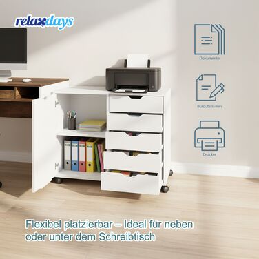 Relaxdays Роликовий контейнер з шухлядами та відсіками