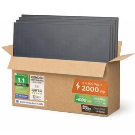 Двобічна сонячна панель Solarway 500W Full Black n-type Glas-Glas для балкона (набір 4 шт), позитивна толерантність потужності