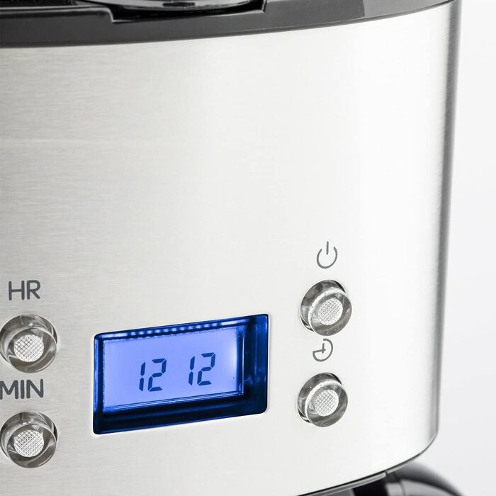 Кавоварка крапельна H.Koenig MG30, 1.5 л, 12-20 чашок, програмована, LCD, срібляста