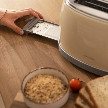 Тостер Cecotec Toast&Taste 800 Vintage Light: 850 Вт, 2 слоти, нержавіюча сталь, зелений, вінтажний стиль