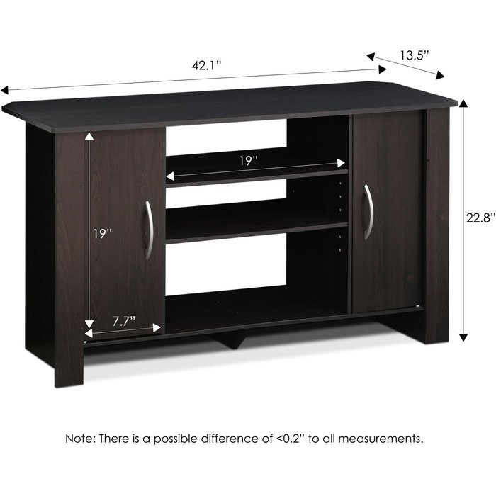 ТВ-тумба Furinno Econ, розважальний центр, еспресо, 106.9x57.9x34.3 см