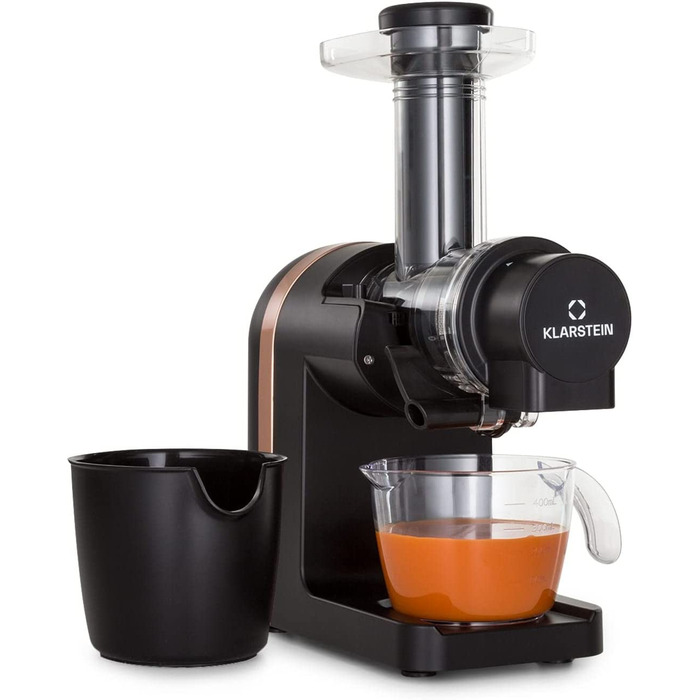 Соковижималка Klarstein Bella Elegance, 200 Вт, 400 мл, BPA-free, чорна, антиковзка, легке очищення
