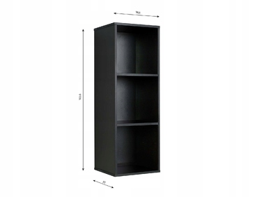 Стелаж Meble Domiko, 105,6 см x 36,6 см x 35 см, чорний