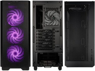 Корпус для ПК KOLINK Unity Solar, E-ATX, 4x ARGB/PWM 120 мм вентилятори, загартоване скло, 400 мм для відеокарти, чорний, Mid-Tower