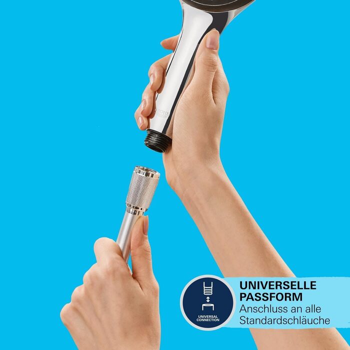 Душова лійка GROHE Vitalio Joy 110 з 3 режимами розпилення, системою Anti-Kalk, хромоване покриття, 27319000