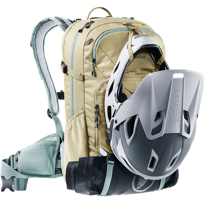 Жіночий велосипедний рюкзак Deuter Attack 18 SL з протектором, 18 л, колір Desert Sage