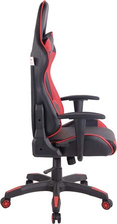 Ігрове крісло CLP Racing Miracle з екошкіри, регульоване, чорний/червоний