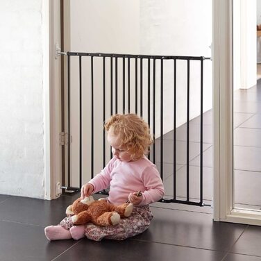 BabyDan MultiDan Захисний бар'єр на сходи, розсувний, металевий, білий 62,5-106,8 см - для дітей та домашніх тварин, вироблено в Данії