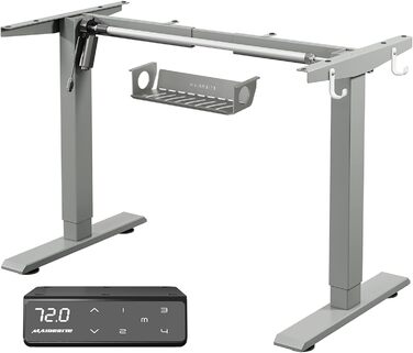 Електричний регульований стіл MAIDeSITe T1 Pro (Сірий) з 4 пам'яттю висоти та потужним мотором