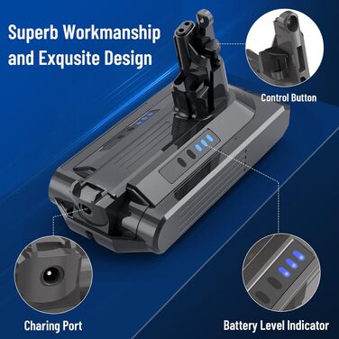 Акумулятор ASUNCELL V10 25.2V 3900mAh для пилососа Dyson V10 Cyclone Animal Absolute Motorhead – Замінний акумулятор