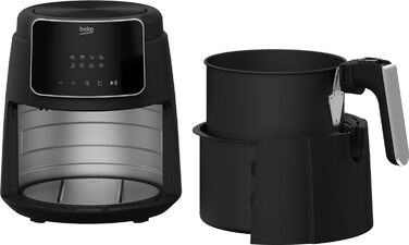 Цифрова фритюрниця BEKO FRL2244B, 1500 Вт, 8 програм, 4,7 л, антипригарне покриття