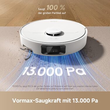 Робот-пилосос Dreame D20 Pro Plus: потужність 13000 Па, DuoBrush для шерсті тварин, очищення кутів, самостійна очистка, уникнення перешкод (LDS-навігація, лазер), суха та волога прибирання, для твердих підлог та килимів, акумулятор 5200 мАг