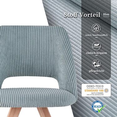 Комплект стільців B&D home Mary 2 шт, антрацит, сучасний м'який кухонний і офісний стілець з корду для вітальні, їдальні, спальні, в стилі модерн та кантрі