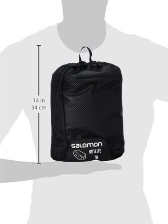 Універсальна дорожня сумка Salomon Duffel 70 л, чорна, зручний доступ